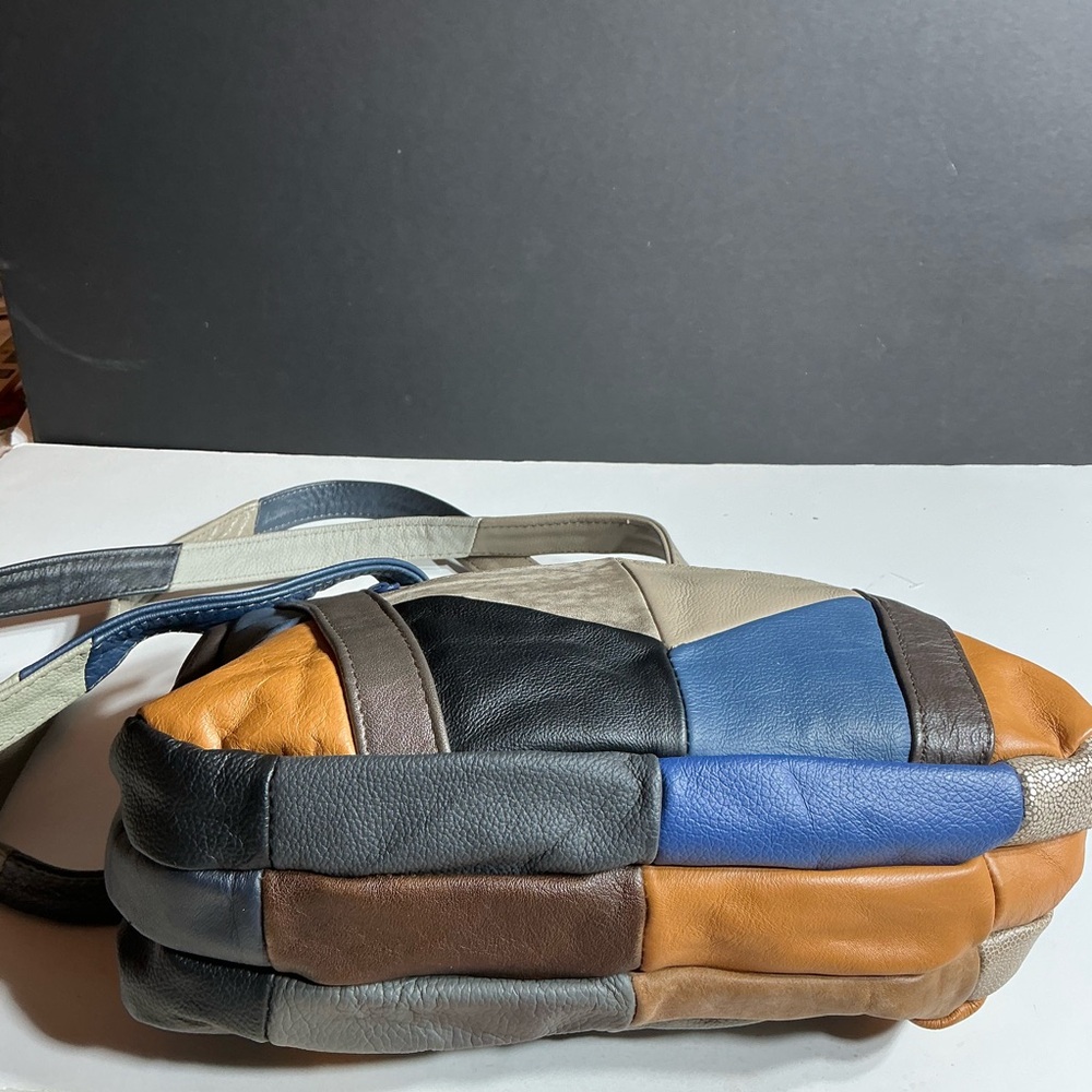 Multicolor Leather Patchwork Men's Bag - image 5